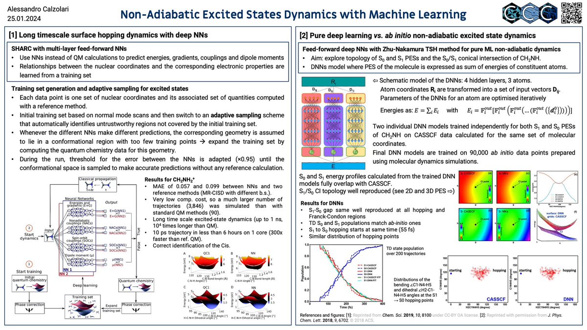 grynova_CCC's tweet photo. Today’s #JournalClub by Alessandro discusses ways to facilitate nonadiabatic dynamics #NAMD with #MachineLearning #DeelLearning, developed by @JWestermayr @theo_chem @PavloDral Ganglong Cui et al. #compchem https://t.co/O82XoQkIHy https://t.co/OSEXbWLdGT