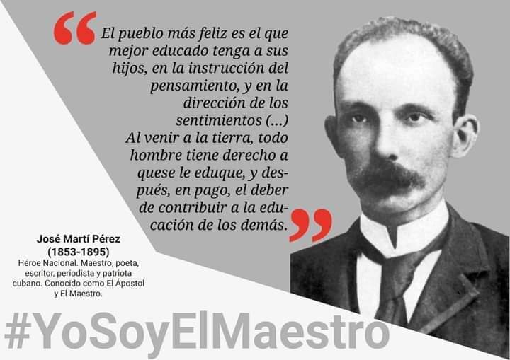 A 171 años de su natalicio los cubanos recordamos a nuestro apóstol porque #MartíVive  #CubaViveEnSuHistoria