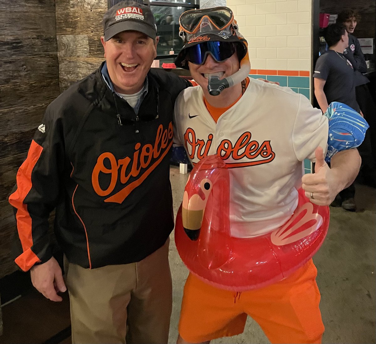 ScottWykoffWBAL's tweet photo. How cool is this! I’m hanging w/ @OrioleBird & #MrSplash as I’m reporting live on @wbalradio this morning from @Orioles #BirdlandCaravan Kickoff w/ @98Rock’s @JSS98Rock at Banditos Tacos/Tequila in Columbia at @MerriweatherDi5! 1st stop on #Orioles Birdland Caravan!
@OriolesPR https://t.co/69e0jqpK44
