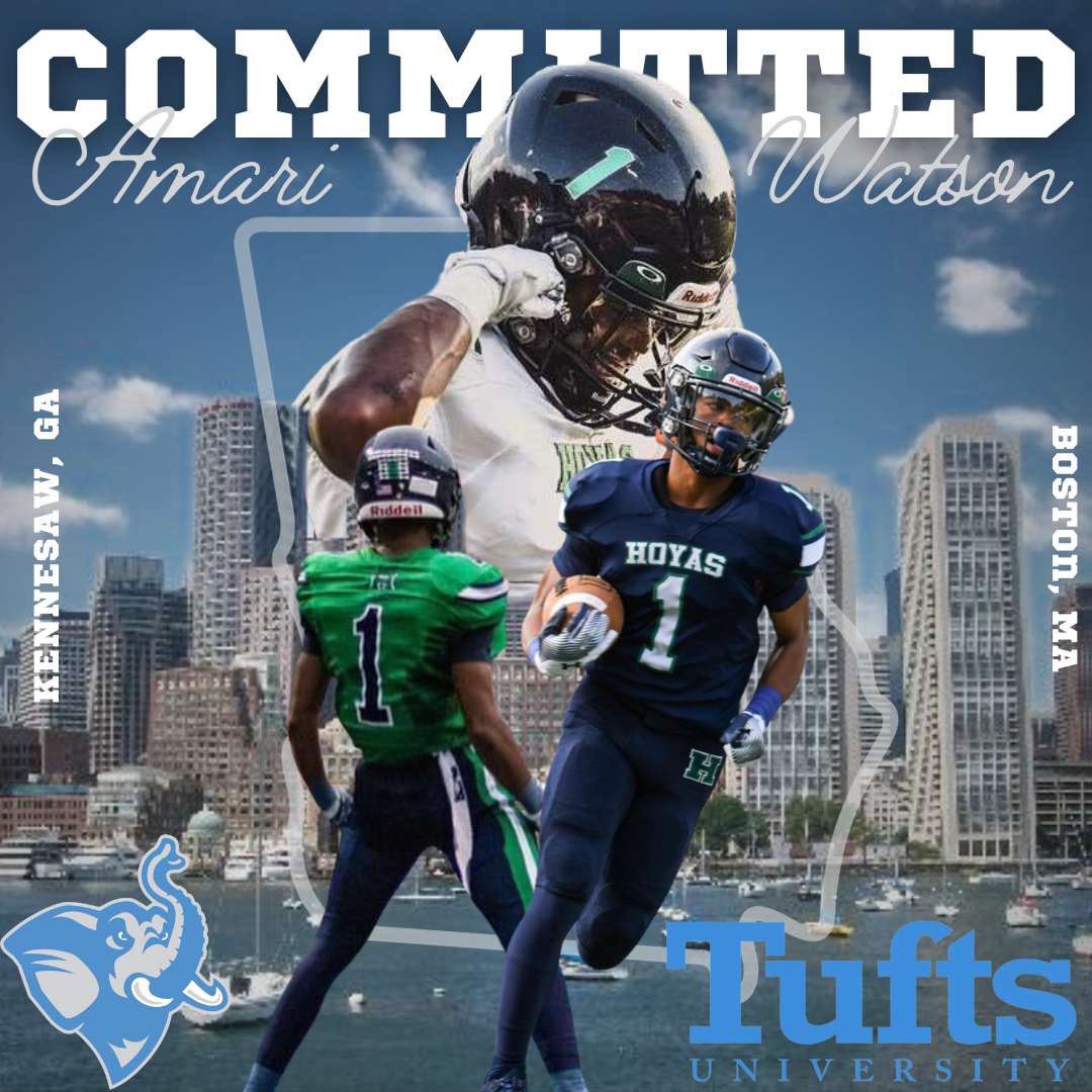 AmariWatson5's tweet image. “For we walk by FAITH, not by SIGHT”
100% Committed and ready to work.
@TuftsJumbos @FootballTufts @Coach_Kenn @CoachCivs @TheCoachCassidy @CoachMahan_1 @coachdickmann @hoyafbrecruit @HHSHoyaSports @RecruitGeorgia