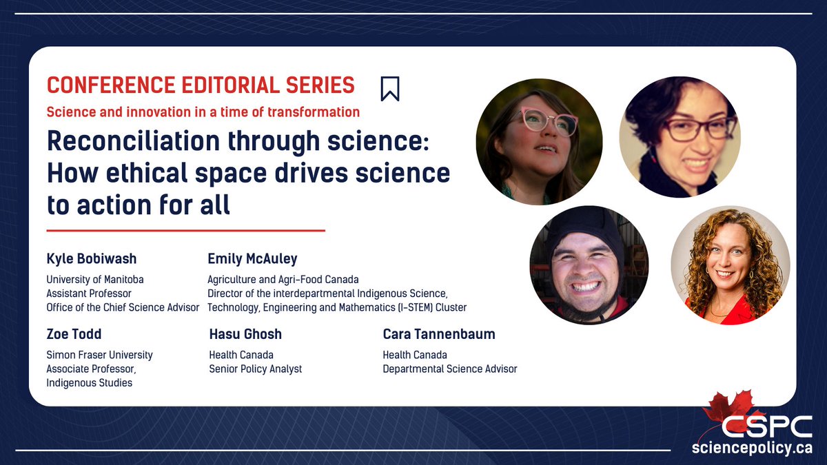 sciencepolicy's tweet image. Don&apos;t miss #CSPC2023 editorial by @kbobiwash, Emily McAuley, Zoe Todd, Hasu Ghosh &amp;amp; @cara_tannenbaum on Indigenous knowledge:

➡️sciencepolicy.ca/posts/reconcil…

#CdnSci