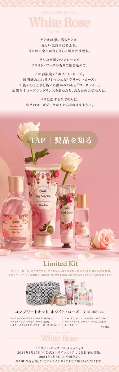 数量限定！予約開始／​ ホワイト・ローズ コレクションが登場✨​ 貴重