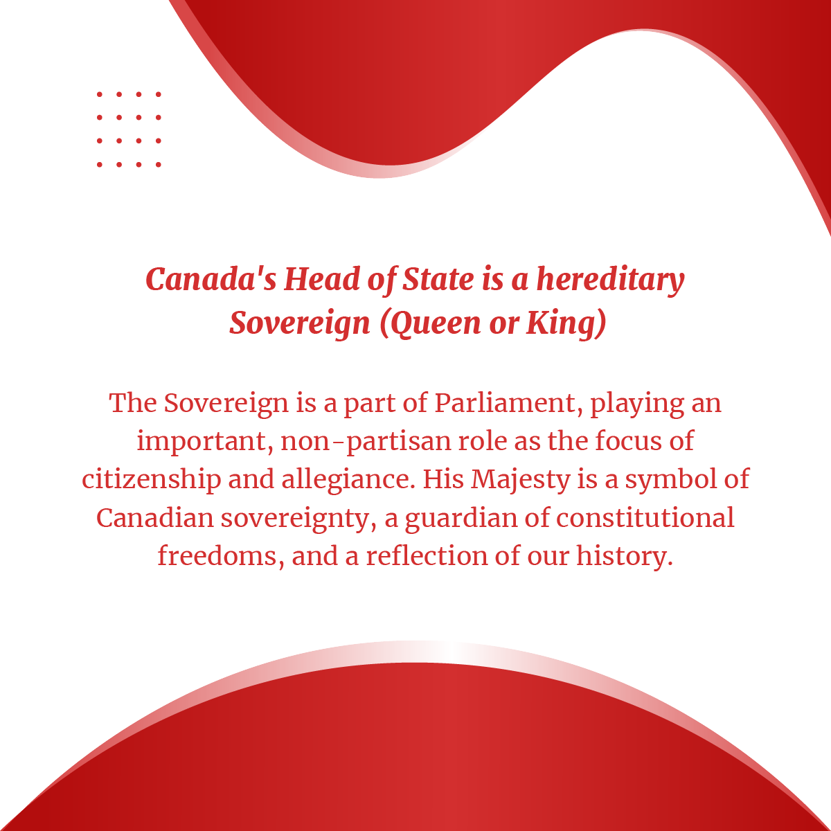 CitizenNowApp's tweet photo. #canadiancitizenship | Knowing this is vital for the Canadian Citizenship test 🇨🇦: Discover Canada's Constitutional Monarchy!

Learn more for the test with Canada Citizen Now 👉 https://t.co/nyTSPFYqrX 

 #expressentry #canadianimmigration https://t.co/obBkV9TID6