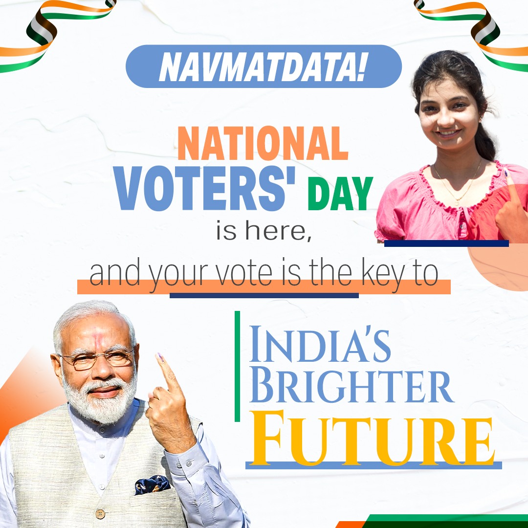 BJP4India's tweet image. New voters of the country are going to lead us towards Viksit Bharat.

Remember, your vote is the key to India&apos;s brighter future!

#NamoNavMatdata