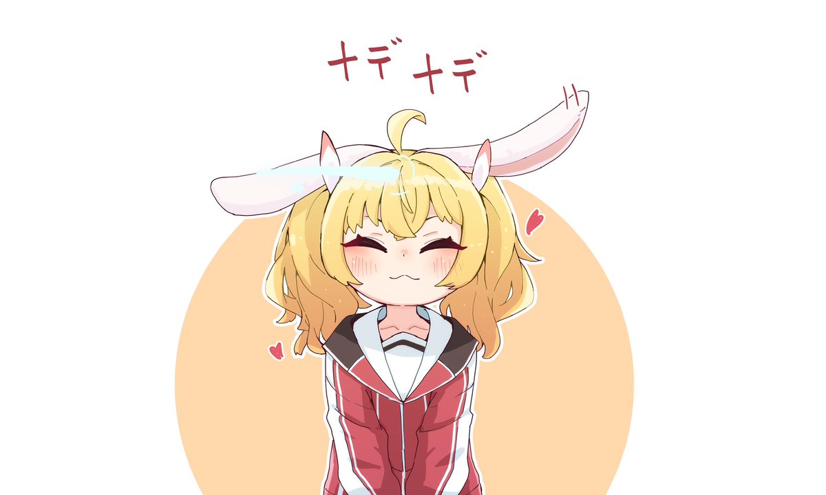 1girl solo blonde hair closed eyes animal ears ahoge twintails  illustration images