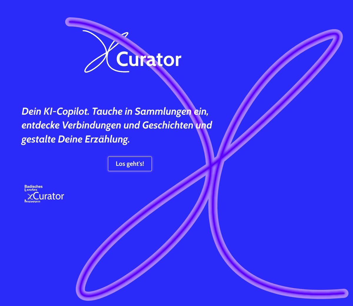 Der xCurator @BLM_Karlsruhe  ist ein KI-Pilot fürs Museum. Das KI-Tool bietet eine faszinierende Reise durch 50.000 Jahre Kulturgeschichte. Ihr könnt das KI-Tool in der Beta-Phase selbst testen und dabei Kultur &amp; KI-System kennenlernen! 
xcurator.landesmuseum.de

#KarlsruheDigital