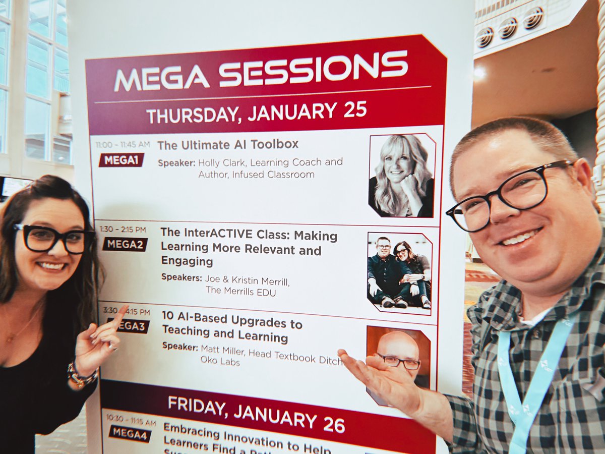 Don’t let this picture fool you…we are REALLY nervous about having to go up on that big @fetc stage today. 😬 But, we are REALLY excited to see ✨YOU!✨ Join us on the Mega Stage (south keynote room) at 1:30pm TODAY! 🙌🏻 #FETC #FETC24 #FETC2024 #interACTIVEclass