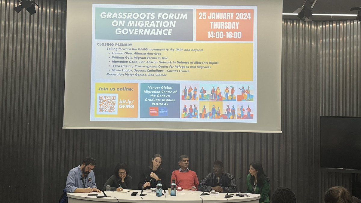 Closing Plenary of newly established (there were predecessors..) Grassroots Forum on #Migration Governance „This is more than a parallel space more than a side-event to #GFMD14 - it is an event in itself“ „our governments are too scared to talk about justice for #migrant workers“