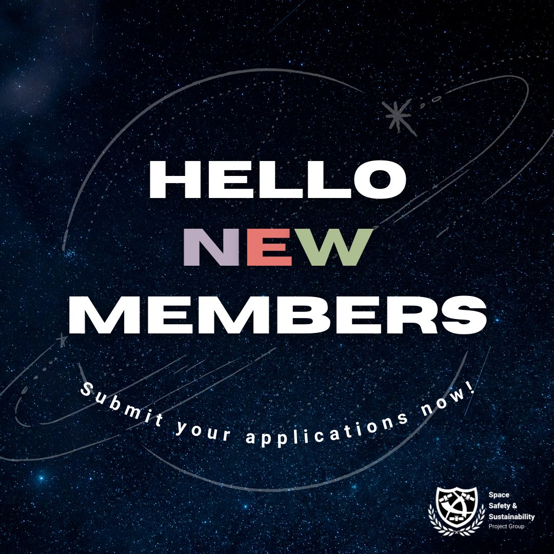 🚀Hello, space buffs! 🌌
✨ We're thrilled to announce that <a href="/SGAC_SSS/">SGAC Space Safety & Sustainability PG</a> is now opening its doors to new members! 🌍🛰️ 

Ready to take the plunge? Fill out the application form now: forms.gle/h3PFiobHFDQNT3…

#sgac #vacancies #sustainability