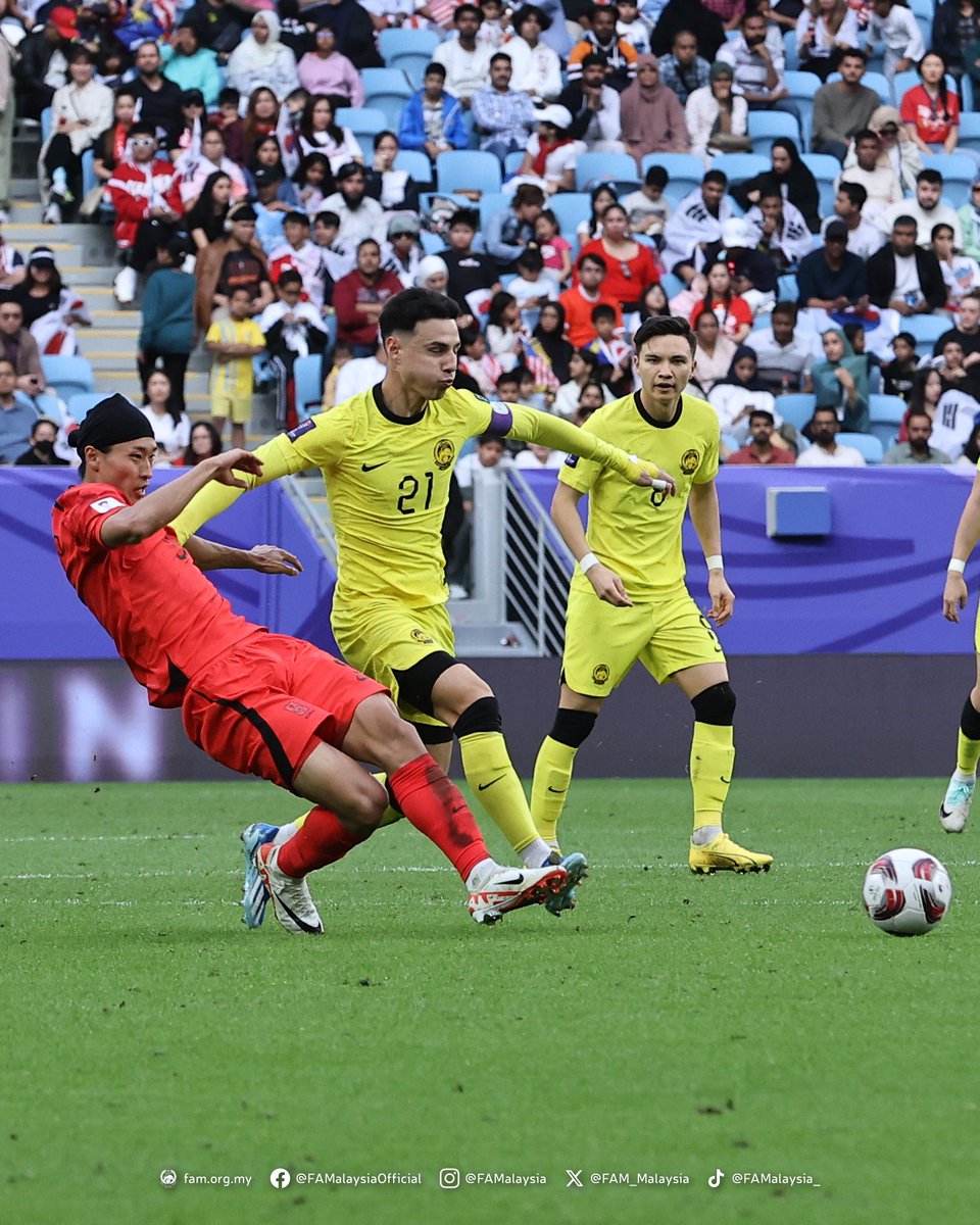Keputusan Masa Penuh

Kumpulan E, Piala Asia 2023 | Khamis, 25 Januari 2024

REPUBLIK KOREA 🇰🇷 3-3 🇲🇾 MALAYSIA

⚽️ Jeong Woo-yeong 22' Lee Kang-in 83' Son Heung-min 90'+4 (P) 
⚽️ Faisal Halim 51' Arif Aiman Hanapi 62' (P) Romel Morales 90'+15

#FAM #HarimauMalaya #AsianCup2023
