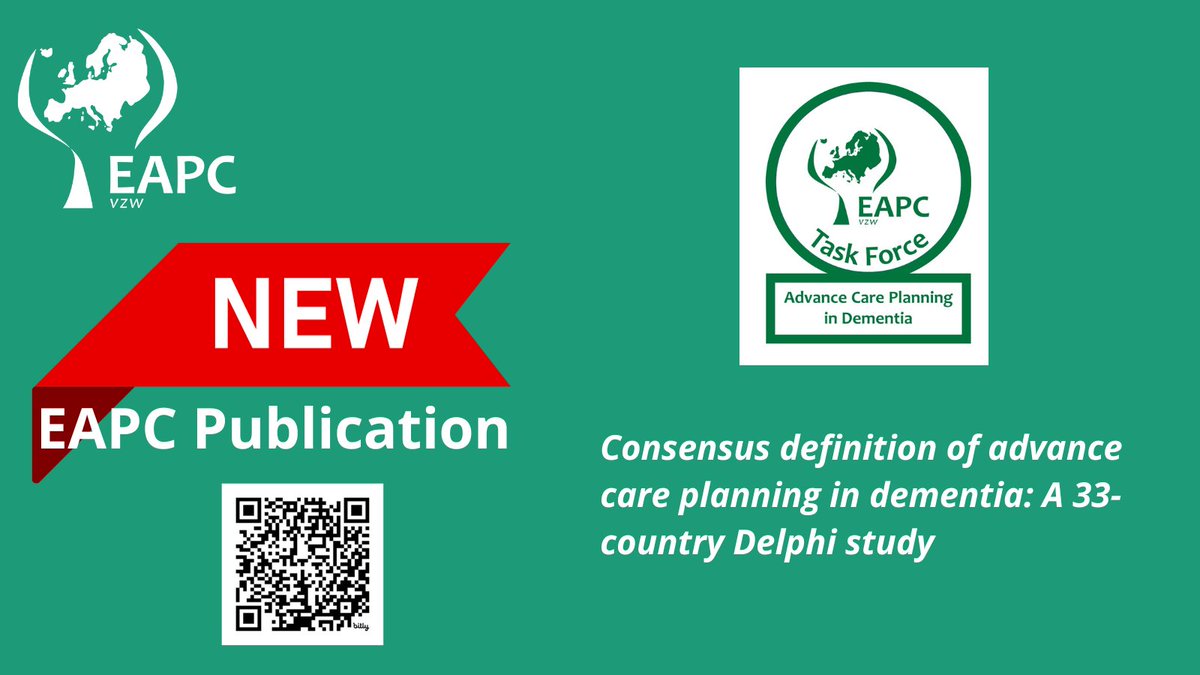 Consensus definition of advance care planning in dementia: A 33-country Delphi study conducted by the EAPC Task Force on ACP and Dementia has just been published. It is open access and available at: alz-journals.onlinelibrary.wiley.com/doi/10.1002/al…
