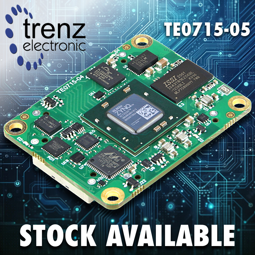 We have 500 units of the TE0715-05 modules coming into stock this month.

sundance.com/te0715-05-71i3…

#AMD #TrenzElectronic #FPGA #FPGAs #Embedded #FPGAdesign #Vivado #Vitis #Xilinx #MPSoC #AMDZynq #Zynq #EmbeddedSystems #embeddedcomputing #AMDUltraScale #UltraScalePlus #UltraScale