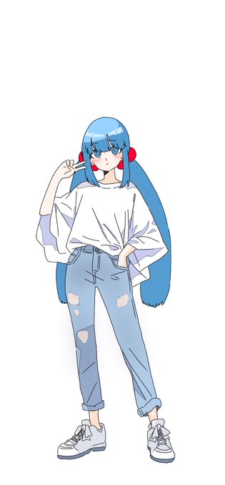 「bangs jeans」 illustration images(Latest)