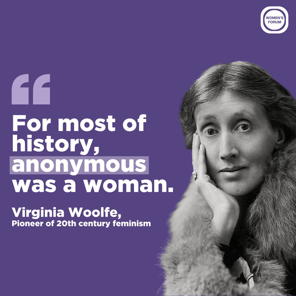 Born on this day in 1882, #VirginiaWoolf was a 20th century writer who gave a voice to women. As she fought for #genderequality at a time when women had few rights, we must remember that women continue to face unprecedented challenges. Let’s raise women’s voices & create change!