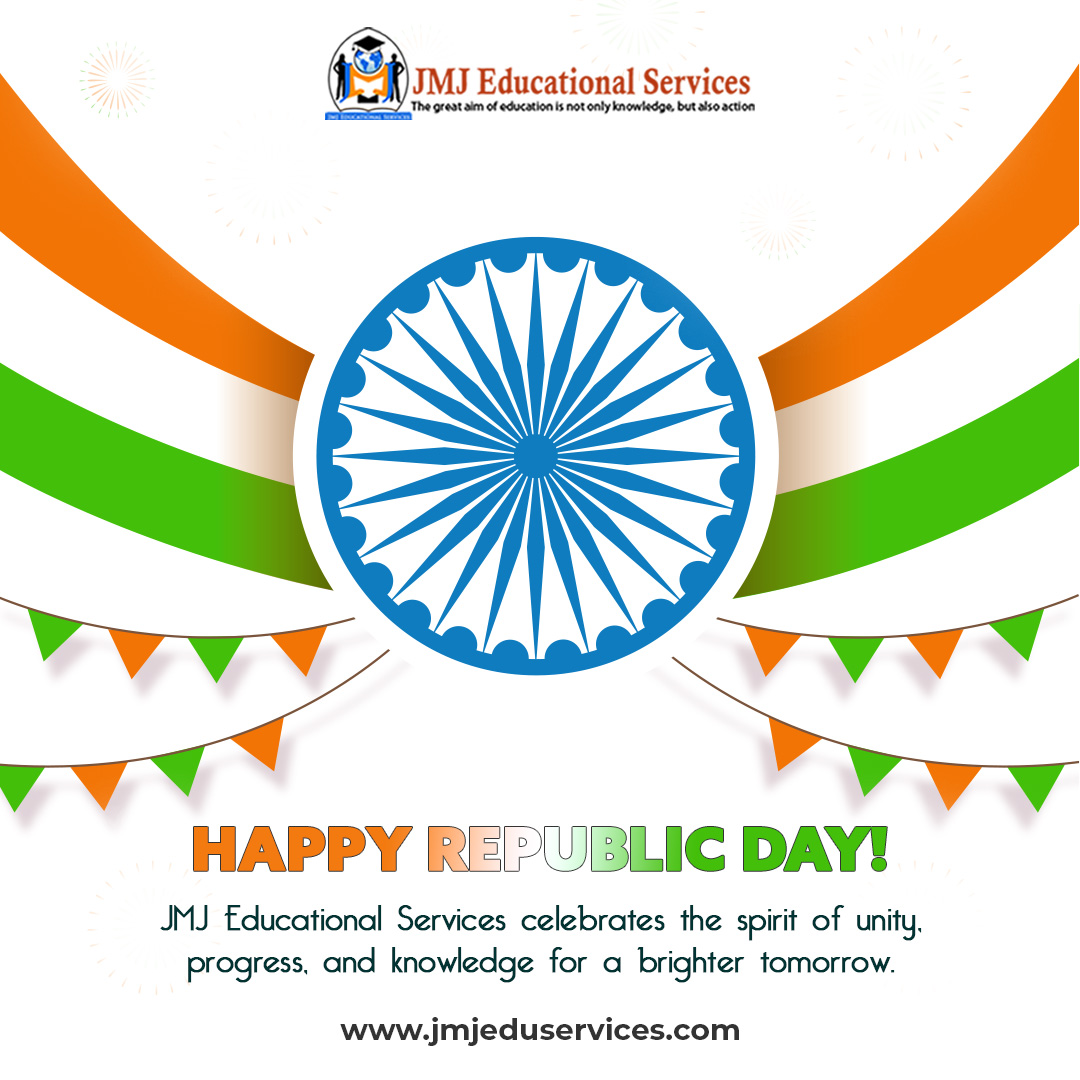 Happy Republic Day! JMJ Educational Services celebrates the spirit of unity, progress, and knowledge for a brighter tomorrow. #canada #university #visa #highereducation #usa #education #studyinaustralia #overseaseducation #studyvisa #studyincanada #studentvisa #studyinusa #ielts