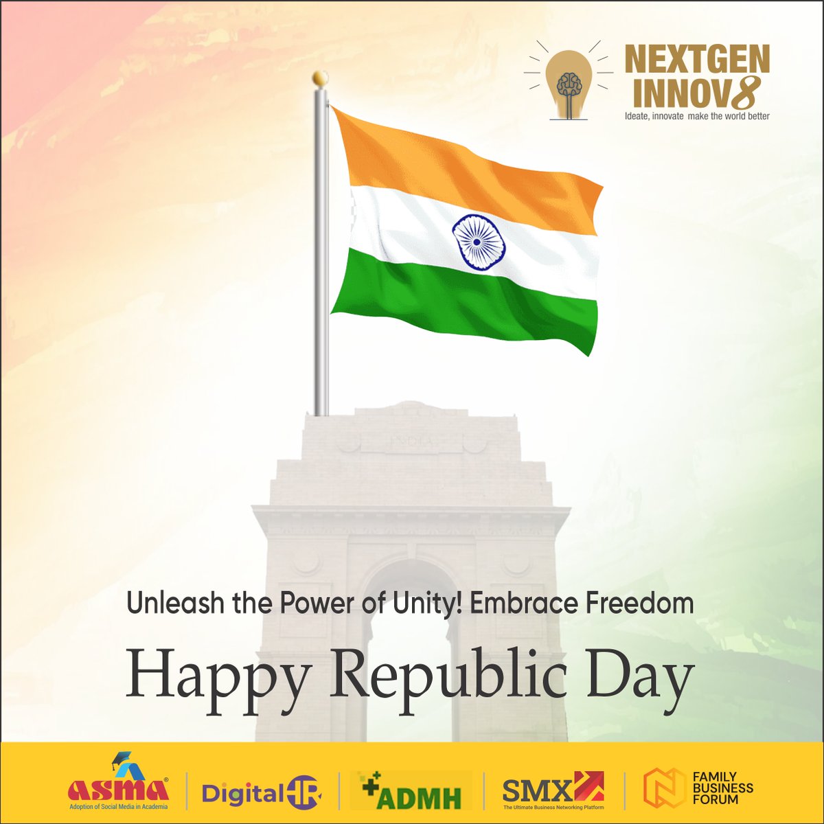 Embracing the hues of freedom and diversity this Republic Day!

✨ Let the tricolor inspire us to build a stronger, more united nation.

Happy Republic Day

#ColorsOfUnity #RepublicDay2024 #proudtobeindian #RepublicDay #republicday2024 #republicday #republicdayindia