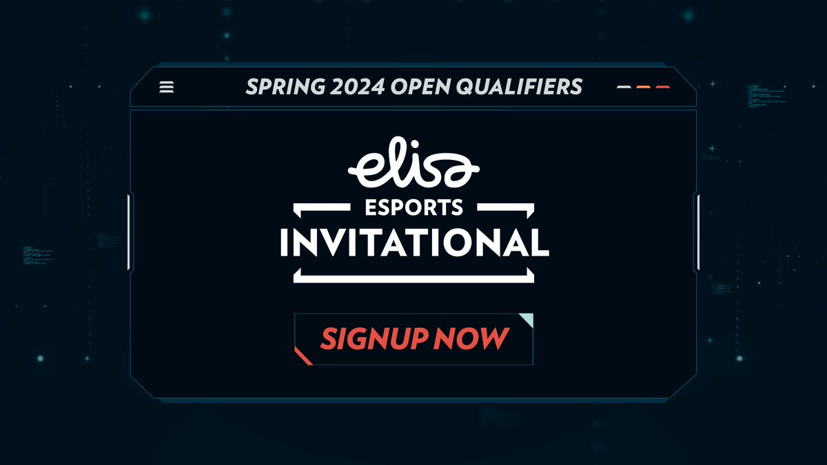 #ElisaInvitational Spring 2024 is BACK! 🔥

The battle begins on the 10th-11th of February with Open Qualifiers.

Signup NOW, $25K prize pool &amp; invite to an unannounced LAN event awaits! 🏆

Read more: elisaesports.com/elisa-invitati…