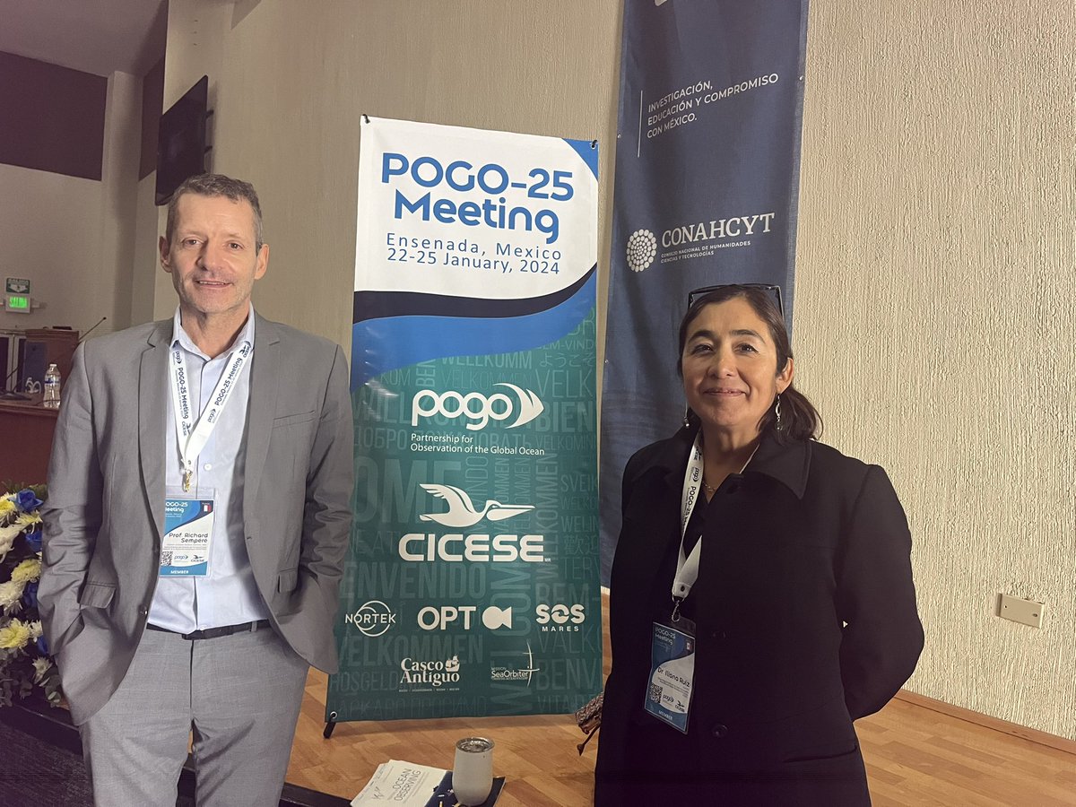 Pleased to have co-chaired with Iliana Ruiz-Cooley @todoscicese the contaminant session in the oceans at @POGO_Ocean meeting in Ensenada conference, Thanks #Francois Galgani, #Jordi Dachs @LarsEric_Hg for their talks @CNRS_INSU @Ifremer_fr @ocean_amu @IMEDEA_UIB_CSIC