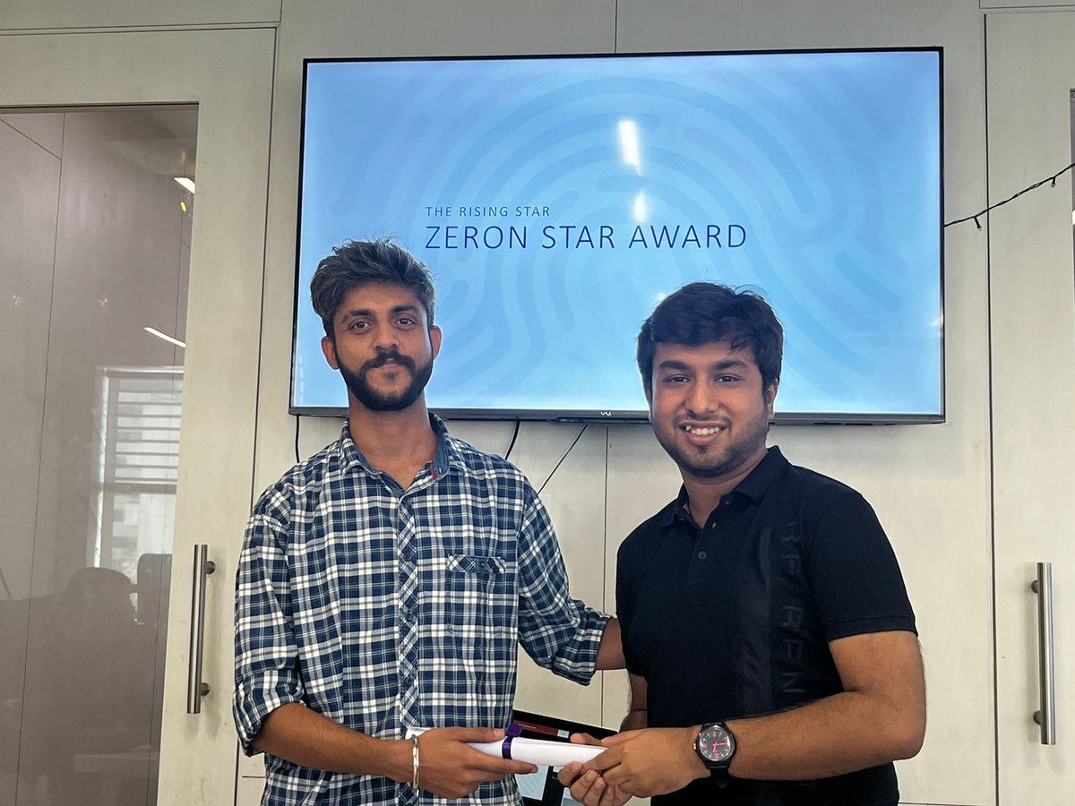 securezeron's tweet photo. Congrats to Mr. Ishaan Kumar, our dedicated Cloud Engineer, on receiving the Zeron Star Award!
His fast thinking and commitment truly set him apart. Excited to see him reach even greater heights!
#zeron #zeronstaraward #acknowledgementday #securitymatters https://t.co/hKyZmLyukg