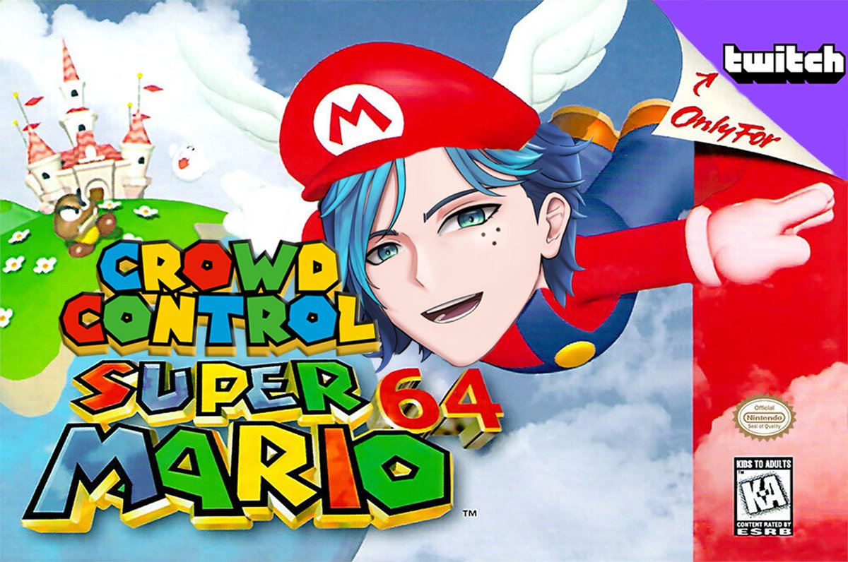 Tomorrow at 1pm AWST/ 4pm AEST we try out crowd control for Mario 64! Come by and mess with me a little~