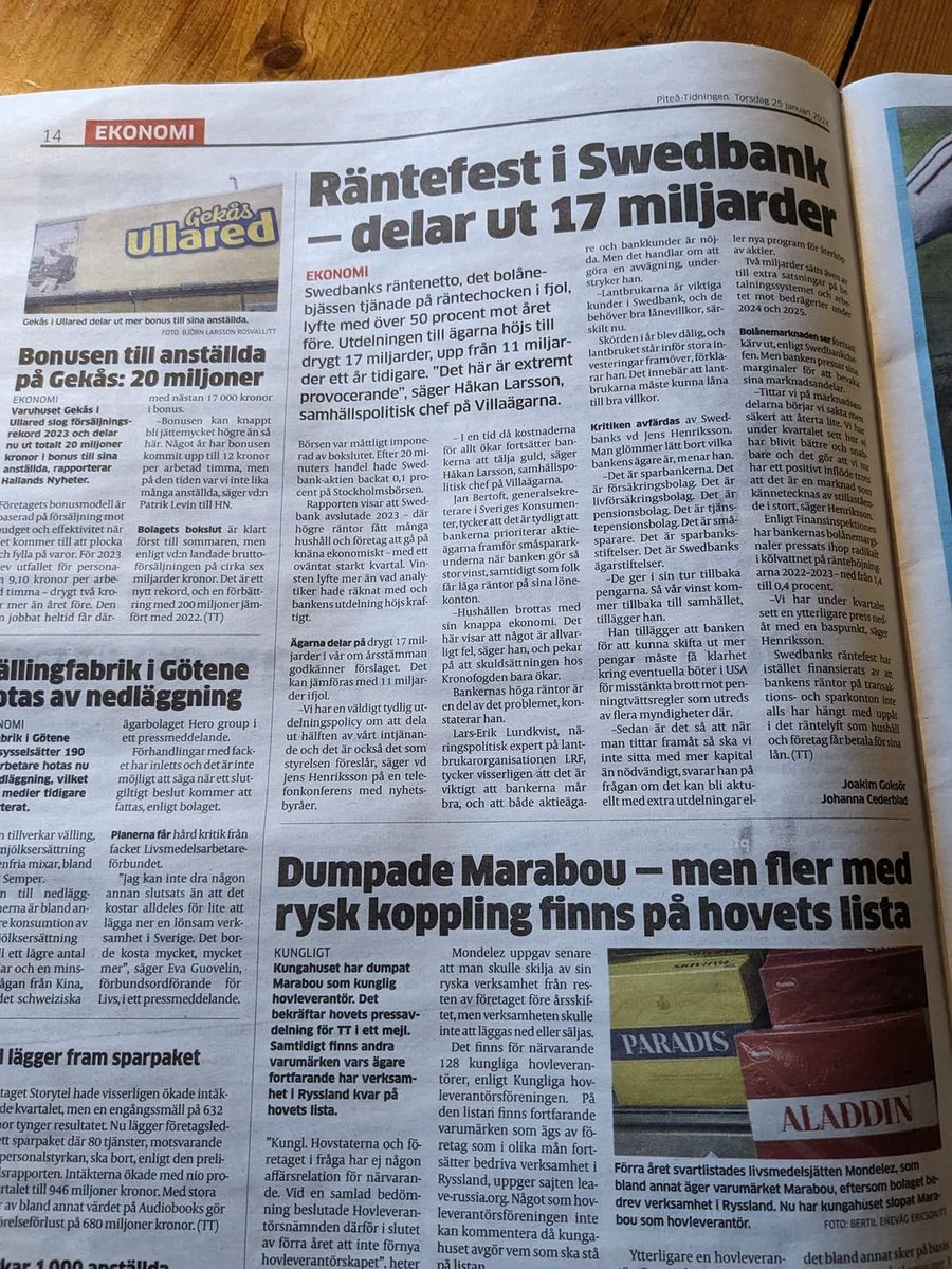 Man blir lite extra glad, när mamma mejlar och säger att man är med i Piteå Tidningen... :)