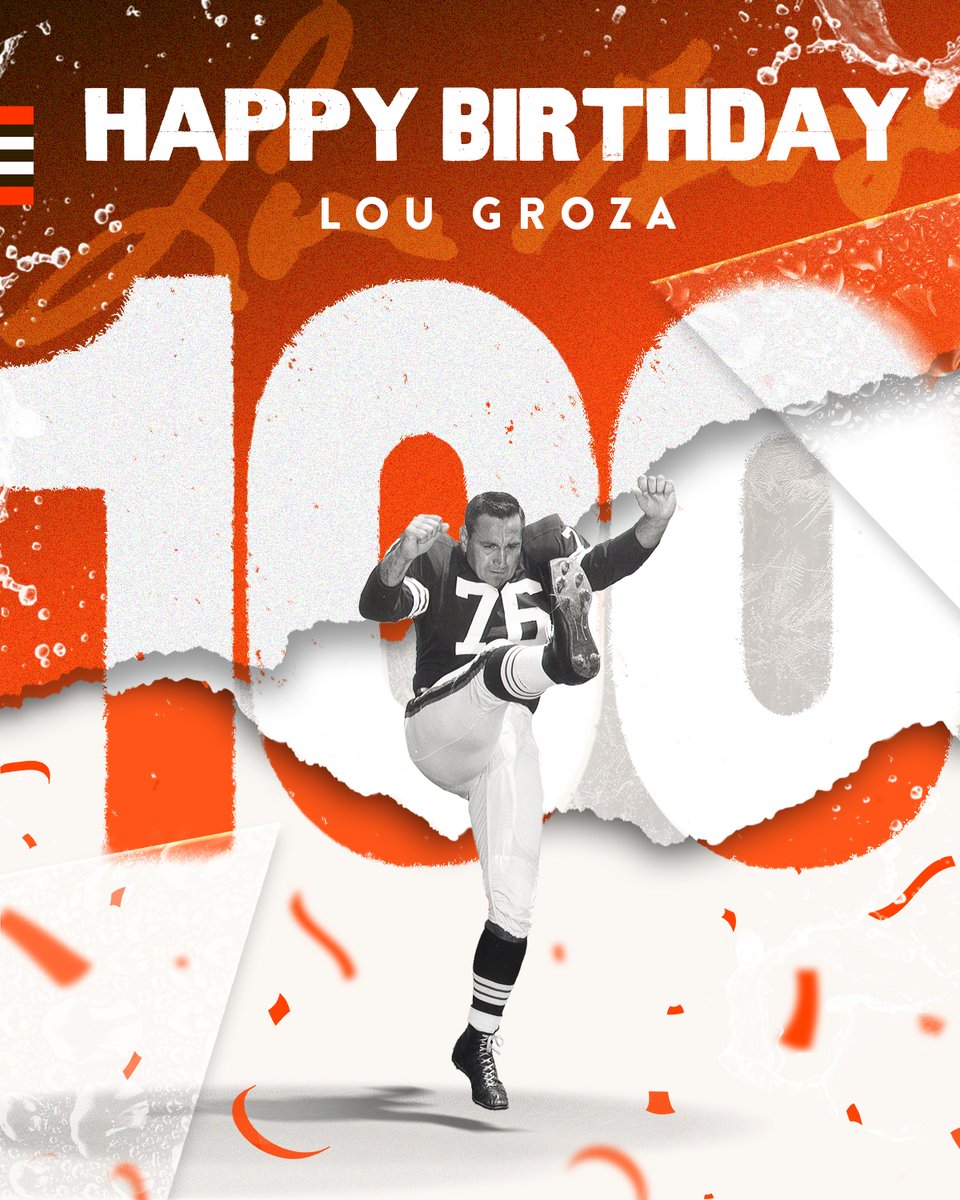 Taking a moment on Lou Groza Blvd today to recognize our all-time scoring leader and franchise cornerstone on what would have been his 100th birthday 🤎🧡