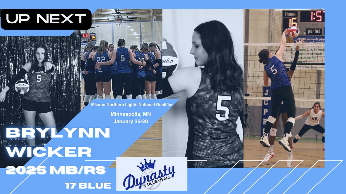 WickerBrylynn's tweet photo. Excited to head to Minnesota to kick off qualifier season!  Pool play starts Friday morning at 8am. 
#TrainWinRepeat 
@dynastyvbc @recruitdynasty https://t.co/sVkec2seBH