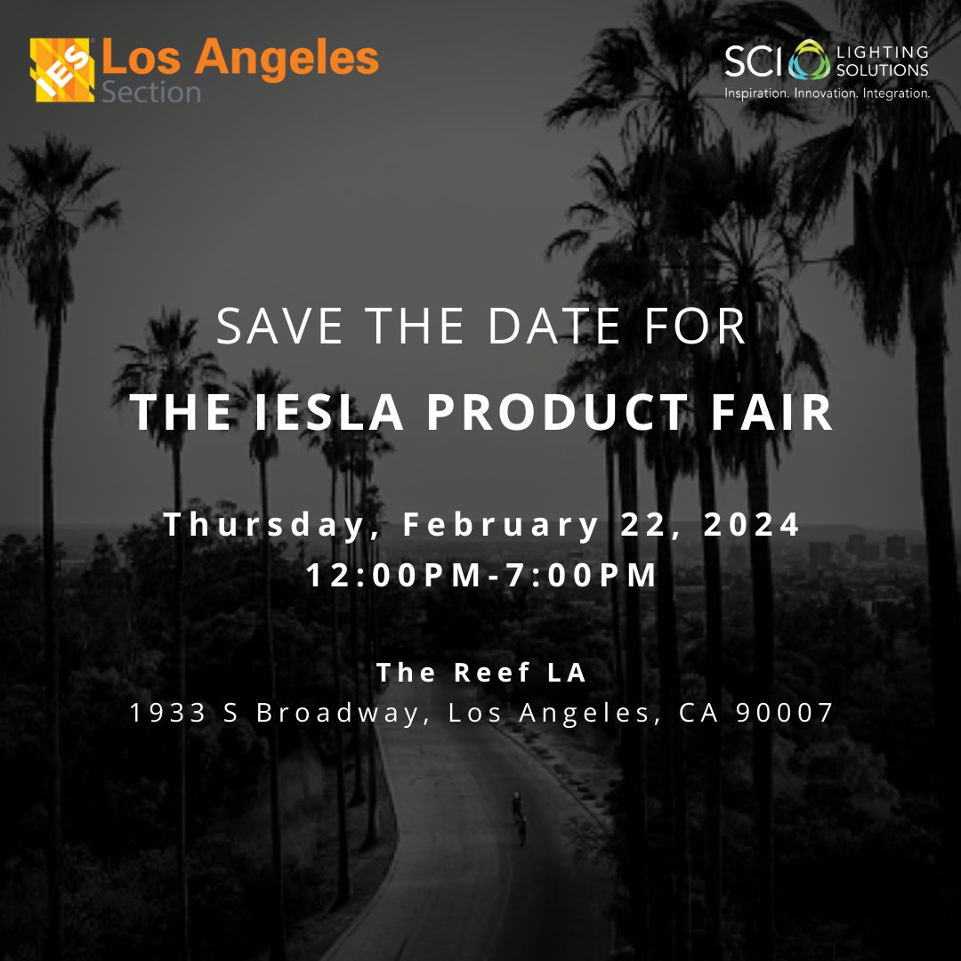 sci_lights's tweet image. Join us at the IESLA Product Fair on Feb 24, 2024! See amazing products from SCI&apos;s top lighting manufacturers! Register now! ow.ly/EGmc50QsfJw 

#Lighting #IESLA #IES #ProductFair #LightingDesign #JoinUs #SCILights