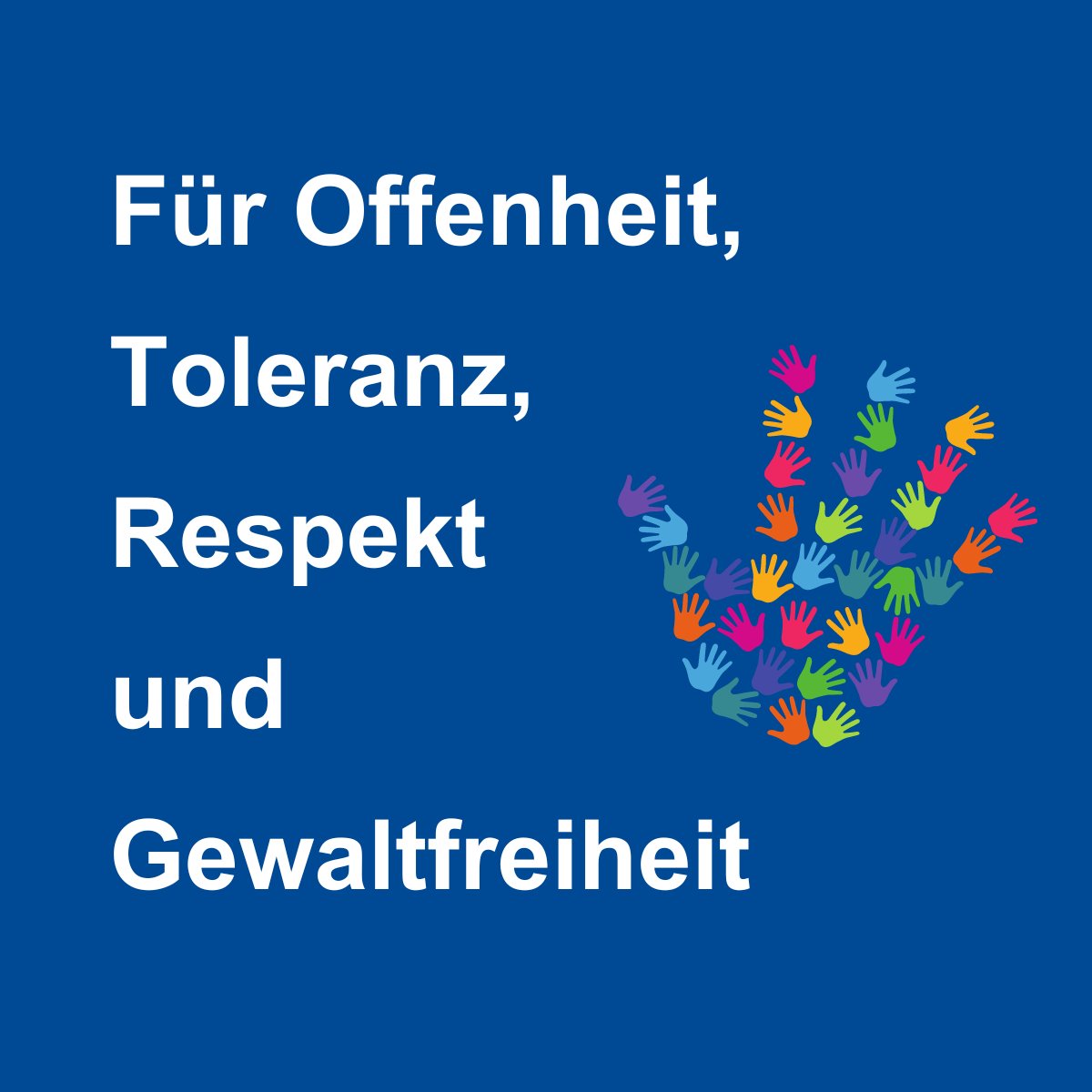 Offenheit, #Toleranz, #Respekt und Gewaltfreiheit sind die Grundlage für ein gesundes Miteinander bei der Arbeit, in der Schule und im Alltag. Für diese Werte stehen wir als gesetzliche Unfallversicherung ein. dguv.de/de/mediencente…

#ganzklarfürdemokratie #niewiederistjetzt