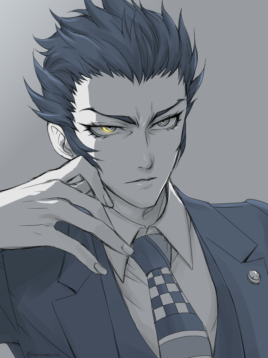 【真・女神転生V：越水ハヤオ】
10分遅刻。俺たちの越水総理納税したい
 #メガテンワンドロ