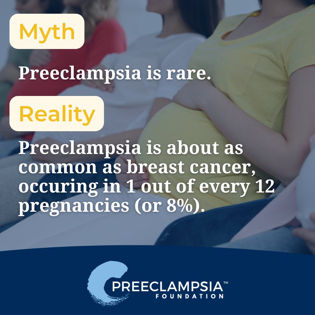 #Preeclampsia is about as common as breast cancer, occurring in 1 out of every 12 #pregnancies (or 8%). It occurs in every nation and no nation is immune to the reality that moms and babies die from preeclampsia, #HELLPsyndrome and #eclampsia. 

preeclampsia.org/the-news/commu…