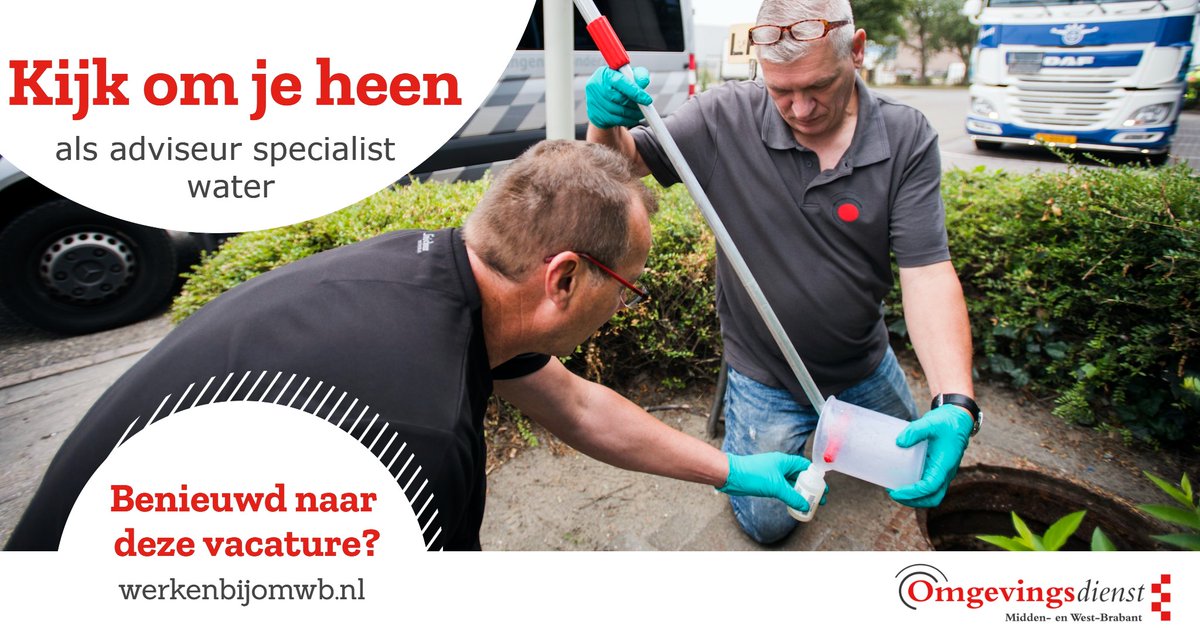 Bij deze job kun je vies worden! Heb je daar geen moeite mee en deins je niet terug voor vreemde geuren?

Dan is de vacature 'adviseur specialist water' voor jou wellicht interessant. t.ly/FmELF

#omwb #omgevingsdienst #kijkomjeheen #vacature
