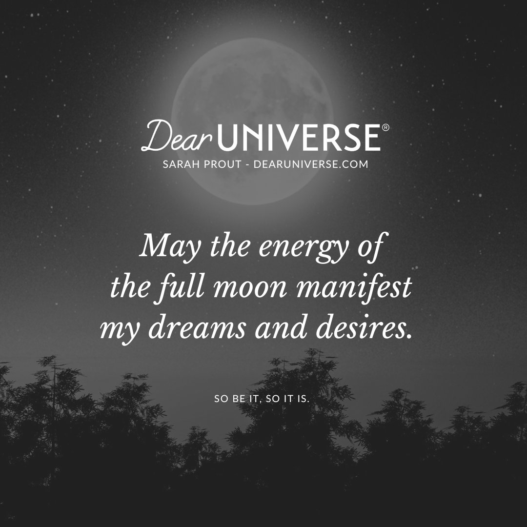 DearUNIVERSE365's tweet image. May the energy of the full moon manifest your dreams and desires. 

✦ DearUniverse.com

#dearuniverse #dearuniversejournal #sarahprout
