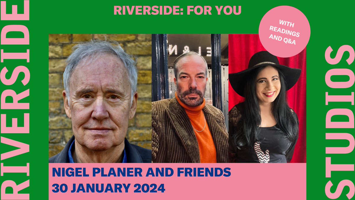 📚 NIGEL PLANER AND FRIENDS 📚 30 JANUARY 2024

Discover new works:

▶️ Jeremiah Bourne in Time by 
@nigelplaner1
▶️ Twisted Branches by  
@DrRKnightley
▶️ The Wobble Club by 
@simon_rumley

🎟️ Book now at >> riversidestudios.co.uk 🔗

#writing #authors #riversidestudios