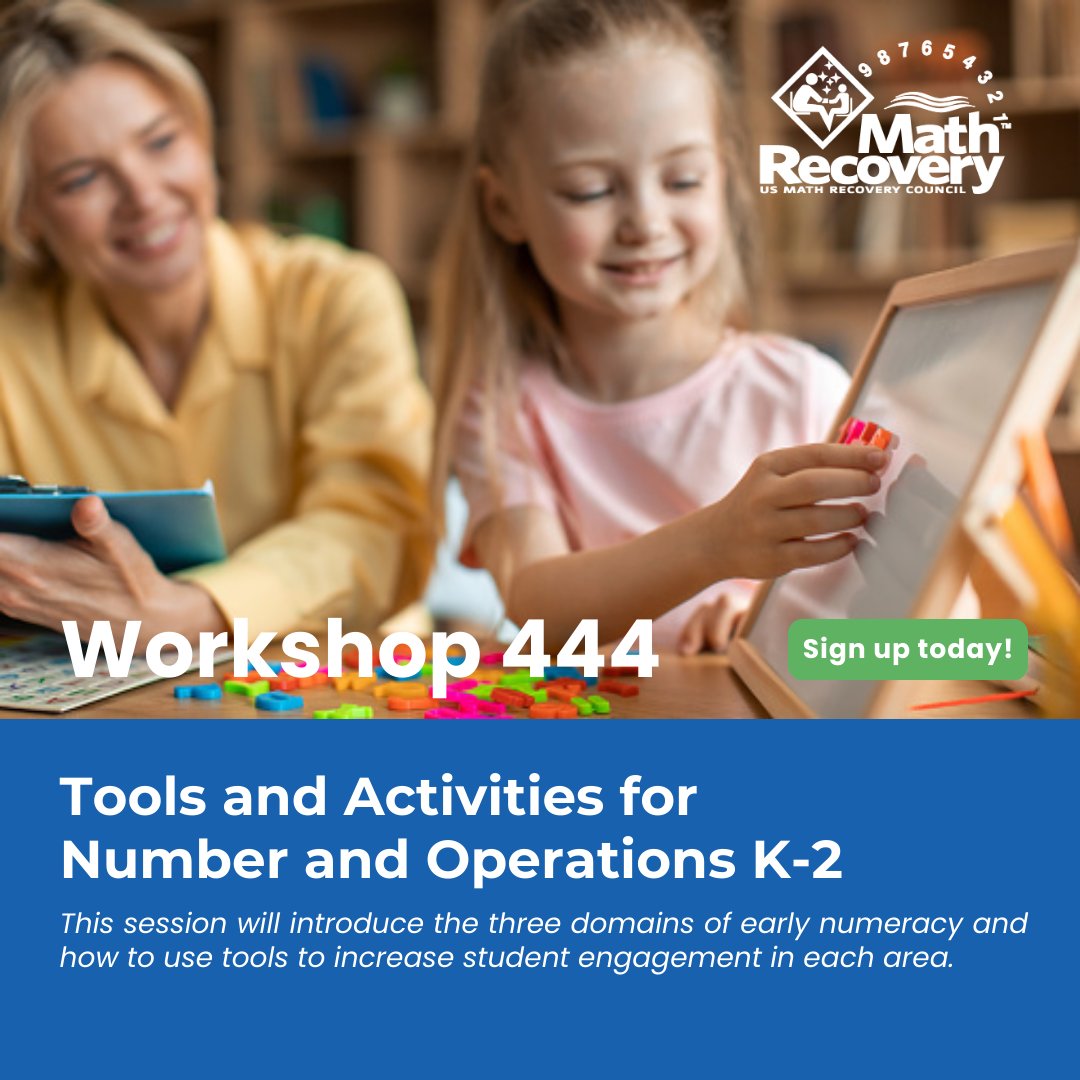 integrowmath's tweet image. The Tools and Activities for Number and Operations K-2 workshop takes place on February 6 with Dawn Dibley and has no prerequisites.

Register today at mathrecovery.org/workshops/444.

#mathrecovery #iteachmath #education #mathteacher #math #mathematics #professionaldevelopment