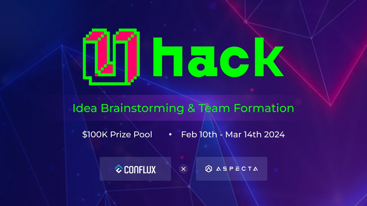 aspecta_ai's tweet photo. 🔥Exciting news! We are thrilled to announce U-Hack on #AspectaDiscover, the first initiative of our collaboration with @Conflux_Network.

Calling all builders to share ideas and team up for @U_HackWeb3 &amp; $100k prize pool in the dynamic builder hub 👉 https://t.co/XBVdgd8vkn https://t.co/f4m6iEVeEM