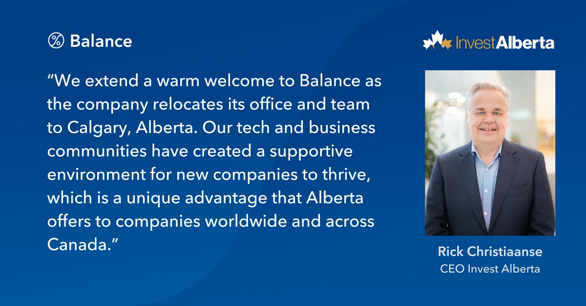 balance_canada's tweet photo. Balance relocates to Alberta.

“Ontario gave us the solid ground we needed to start, however Alberta's regulatory framework and positive reception to our industry gives us the foundation needed to grow. In particular, the existence of a special-purpose regime for provincial trusts is extremely attractive, as it provides the structure we need to become a qualified custodian, without having to satisfy regulatory requirements pertaining to activities we don’t perform such as deposit-taking business. We're grateful for our beginnings in Ontario and enthusiastic about the opportunities in Alberta.”, said @balance_canada's CEO, George Bordianu.

“We extend a warm welcome to Balance as the company relocates its office and team to Calgary, Alberta. Our tech and business communities have created a supportive environment for new companies to thrive, which is a unique advantage that Alberta offers to companies worldwide and across Canada.”, said Rick Christiaanse, the CEO of @Invest_Alberta. 

“We have made Alberta the best place to work in Canada to work in tech and have a tech company. This move by Balance just demonstrates our growing reputation as an international hub of investment and innovation.”, said @nateglubish, Alberta’s Minister of Technology and Innovation.

“I am pleased to welcome Balance to Calgary from Toronto and look forward to their contributions to our growing tech ecosystem. Alberta’s talent, world-class education system, and pro-investment policies continue to draw businesses from across the country further solidifying Alberta as the economic engine of Canada.”, said @MattJonesYYC, Alberta’s Minister of Jobs, Economy, and Trade.

Full announcement: https://t.co/7R0BiHHakP

#Alberta #InvestAlberta #BigBoldAlberta #yyc #yyctech #ABtech #custody #digitalassets #crypto