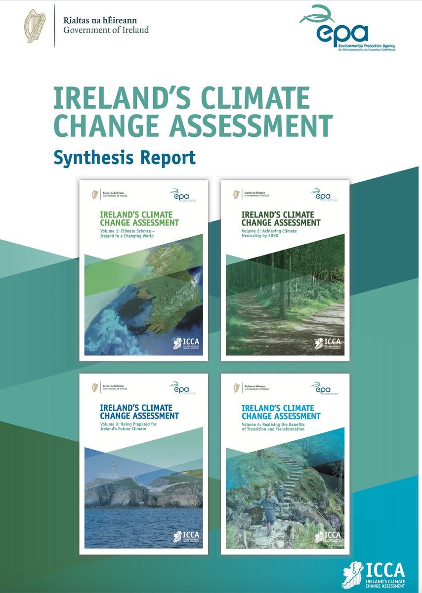 Today we launch Ireland's Climate Change Assessment #ICCA - a review of the state of knowledge on how climate change is impacting Ireland, how to rapidly cut emissions and undergo a transformation towards sustainability, realising multiple benefits

epa.ie/our-services/m…