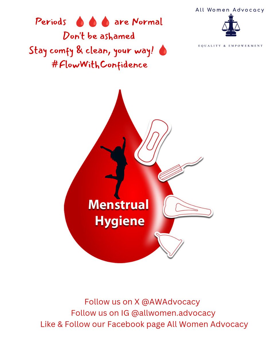 Periods 🩸🩸🩸are normal, but period poverty shouldn't be! Support @AWAdvocacy #paddrive to donate sanitary wear for marginalized girls. Every pad empowers them to #FlowWithConfidence. Periods = normal. Shame = never. Let's #EndPeriodPoverty with AWA! #MenstrualHygieneDay 🩸✨