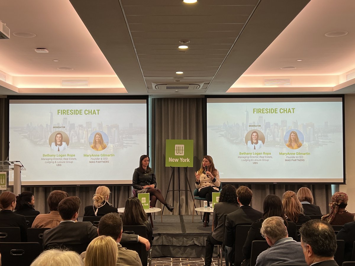 Closing out the day: Fireside Chat with MaryAnne Gilmartin, Founder/CEO, MAG Partners, with Bethany Logan Ropa, managing director, Real Estate, Lodging & Leisure Group UBS and Chair of ULI New York.