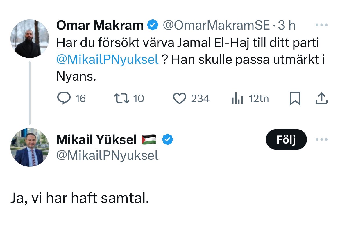 Partiet Nyans, som Yüksel är partiledare för, är ett islamistiskt parti. Detta borde föranleda journalistisk granskning.