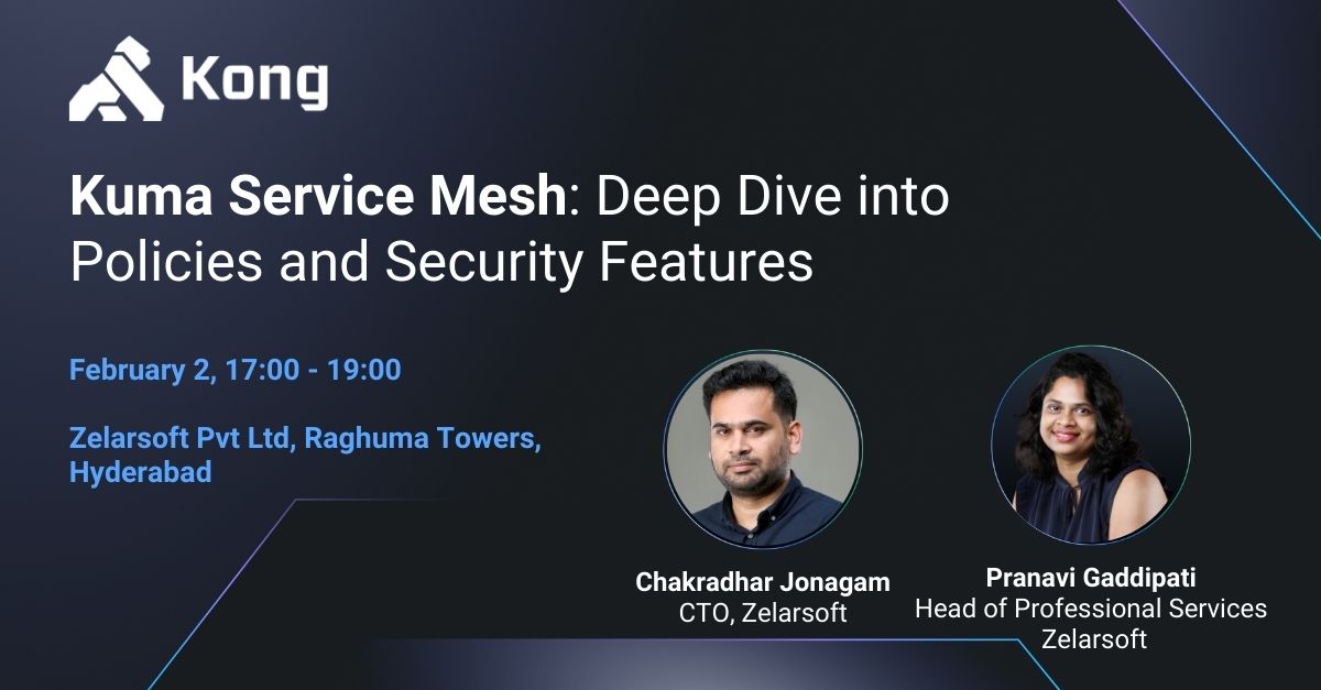 🇮🇳 Come mesh things up with us in Hyderabad next week! We're teaming up with our friends at @zelarsoft to explore @KumaMesh and API Security. 🗓️ February 2, 17:00 - 19:00 📍 Zelarsoft Pvt Ltd, Hitech City Rd, Hyderabad See you there! meetup.com/kong-hyderabad…