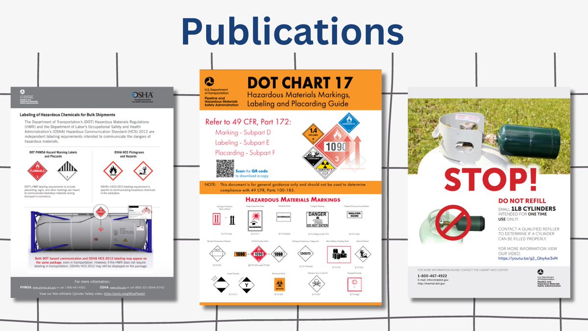 Nearly 1 out of every 10 goods shipped is a hazardous material!

Check out our latest hazmat publications for comprehensive info on how to ship and handle hazardous materials: bit.ly/47Qg79o