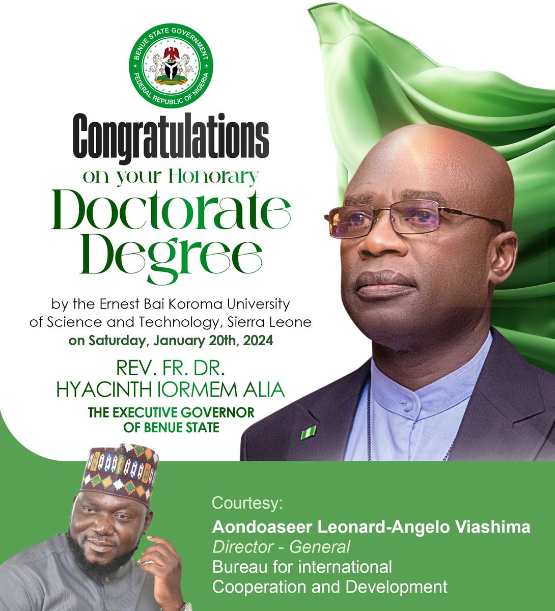 bicd_ng's tweet photo. Governor @alialization achieves a milestone with an Honorary Doctorate from Ernest Bai Koroma University in Sierra Leone! Director General BICD @Boss_Angelou &amp; the team extend heartfelt congratulations to Governor Hyacinth Alia for this well-deserved honor. https://t.co/eiExxXbDAa