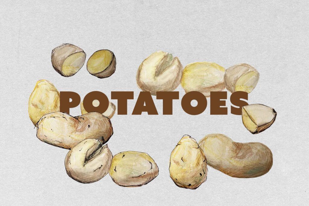 PixelSuperSpace's tweet photo. Why did the potato go to the gym? It wanted to get mashed! 
Potatoes illustration https://t.co/XKywANDMwK 
#madebyhuman #handdrawm #illustration https://t.co/7cftcNFNwE