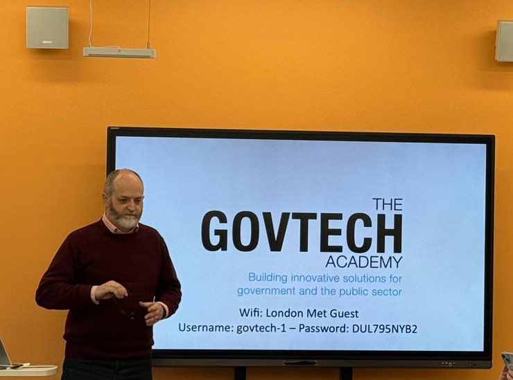 Delighted to be at <a href="/LondonMetUni/">London Met Uni</a> today to deliver the #GovTech Academy Cohort 3 led by <a href="/timothy_barnes/">Timothy Barnes</a> with <a href="/C_E_Renwick/">Claire Renwick</a> with <a href="/ianmakgill/">Ian Makgill</a> as our first guest speaker!

Some fantastic early-stage #startups here looking at diverse sectors from #mentalhealth to #childrens services