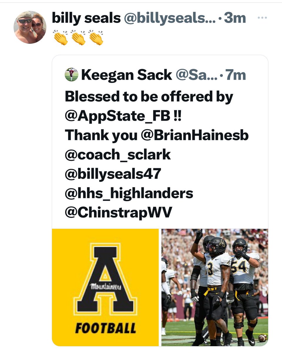 Dear Billy, 

You are in “these transfer conversations”. 

#EnterHere🕳️ 

<a href="/billyseals47/">billy seals</a> <a href="/wvssac/">WVSSAC</a>