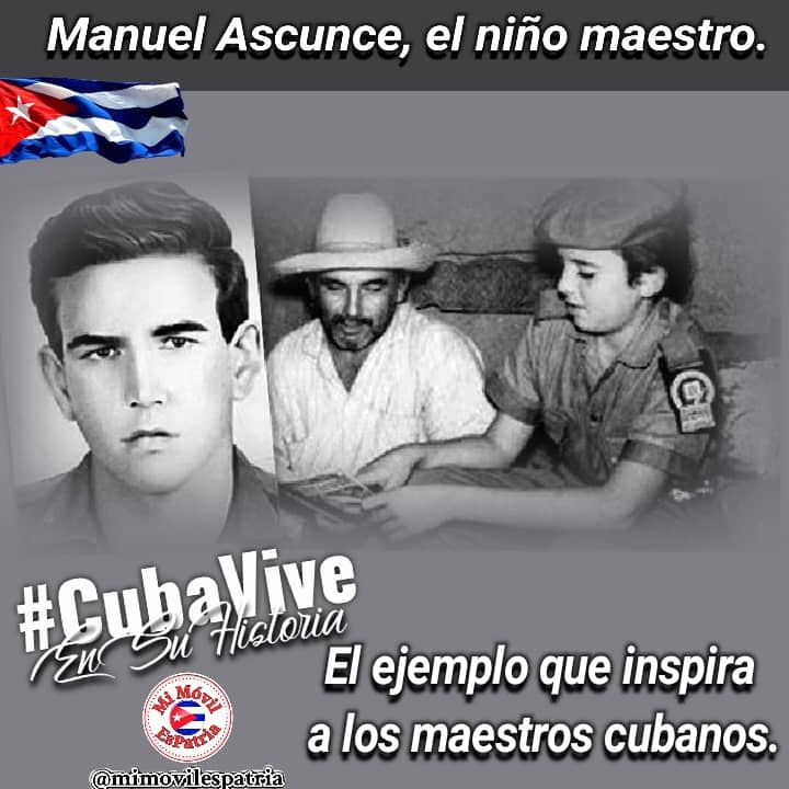 NiurkaM09912065's tweet photo. El 25 de enero de 1945 nace Manuel Ascunce Domenech, el niño Maestro.
Breve y fructífera vida, ejemplo de juventudes. 
#CubaVive #EstaEsLaRevolución 
#PinardelRío https://t.co/AjINQARG6C