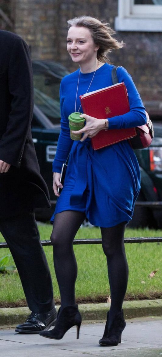 LizTrussFan's tweet photo. The way the breeze catches her dress revealing her stocking covered thighs and that playful smile she has knowing we are all looking 😍 https://t.co/0ncMrDVo6i