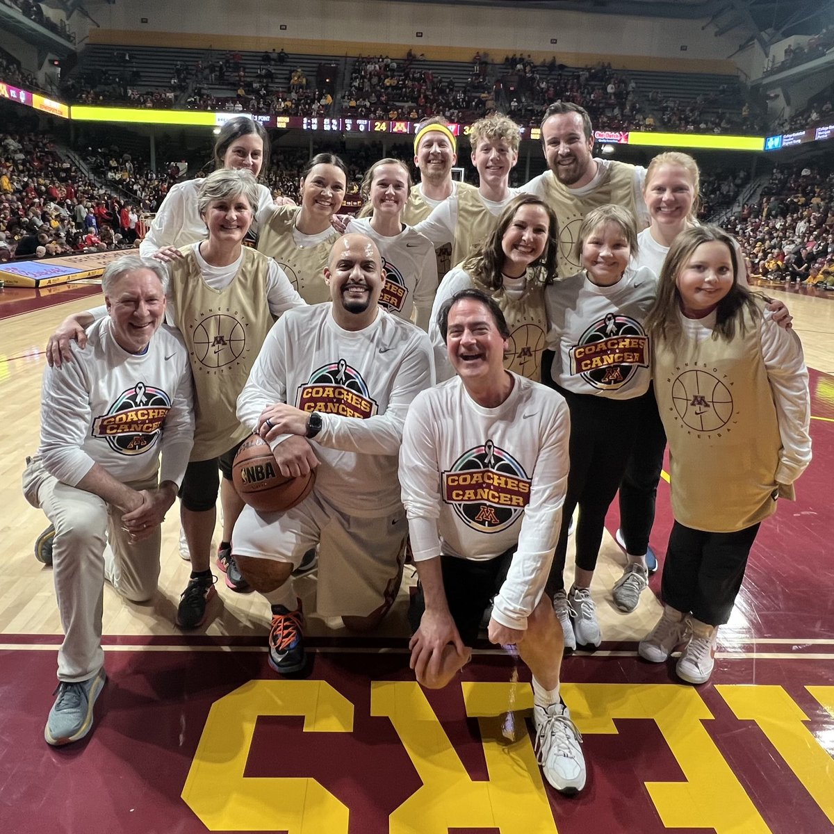 M Health Fairview Pediatrics (@mhfvpediatrics) on Twitter photo Cancer-fighting heroes from our children’s hospital took to the court during halftime at Tuesday’s <a href="/GopherMBB/">Minnesota Men's Basketball</a> game for an annual “Coaches vs. Cancer” game. This initiative is led by <a href="/AmericanCancer/">American Cancer Society</a> and the National Association of Basketball Coaches. 🏀 Cancer-fighting heroes from our children’s hospital took to the court during halftime at Tuesday’s <a href="/GopherMBB/">Minnesota Men's Basketball</a> game for an annual “Coaches vs. Cancer” game. This initiative is led by <a href="/AmericanCancer/">American Cancer Society</a> and the National Association of Basketball Coaches. 🏀